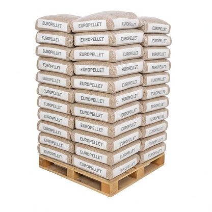 🔥 Pallet di pellet di legno Europellet – 77 sacchi – 1050 kg – certificato ENplus A1